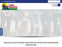 Tablet Screenshot of caninecompanion.us